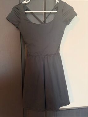 Hollister Black Short Sleeve Skater Dress